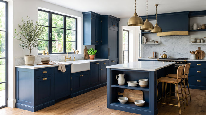 Navy Blue Kitchen Cabinets: Ideas, Pairings & Where to Buy