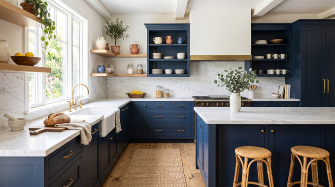 Blue Kitchen Cabinets: From Sky to Slate