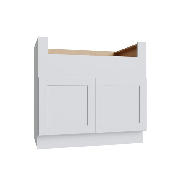 KCD Shaker Designer White Farm Sink Base Cabinet - 36" W