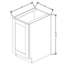 Fabuwood Allure Luna Pistachio Green 18" W X 34 1/2" H X 24" D Full Height Single Door Base Cabinet