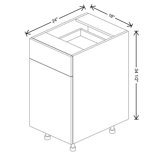 Fabuwood Illume Catalina Nocce 1 18" W X 34 1/2" H X 24" D Single Door Base Cabinet