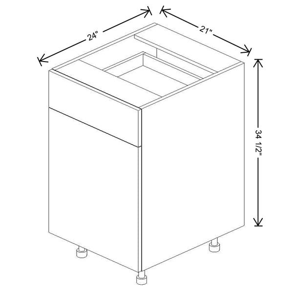 Fabuwood Illume Catalina Ice Cream 21" W X 34 1/2" H X 24" D Single Door Base Cabinet