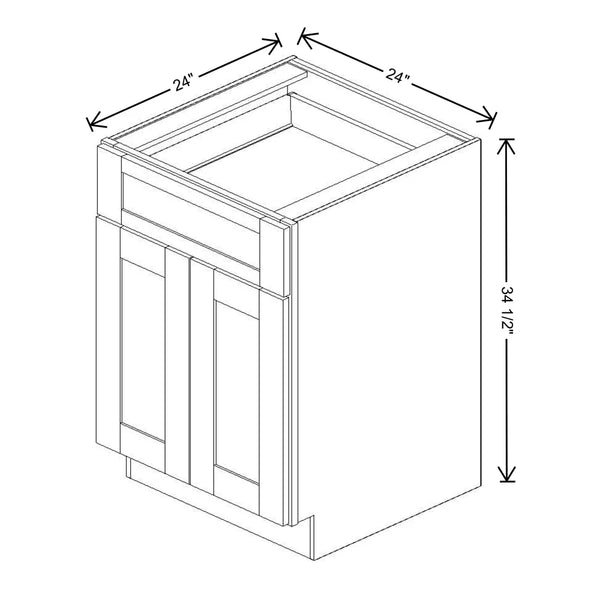 Fabuwood Allure Fusion Macadamia Beige Double Door Base Cabinet