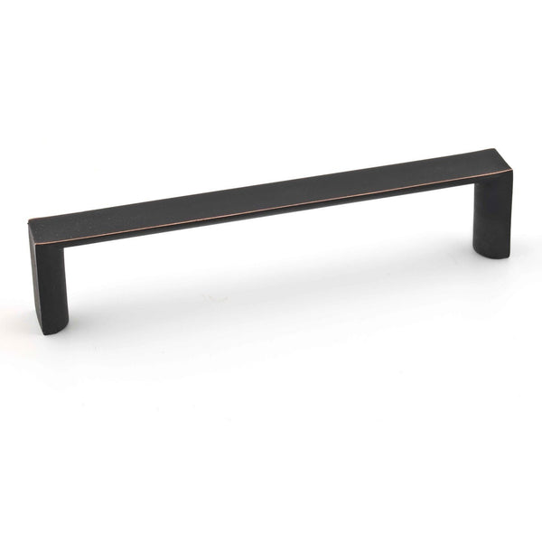 Richelieu 5632 modern cabinet pull in brushed oil-rubbed bronze