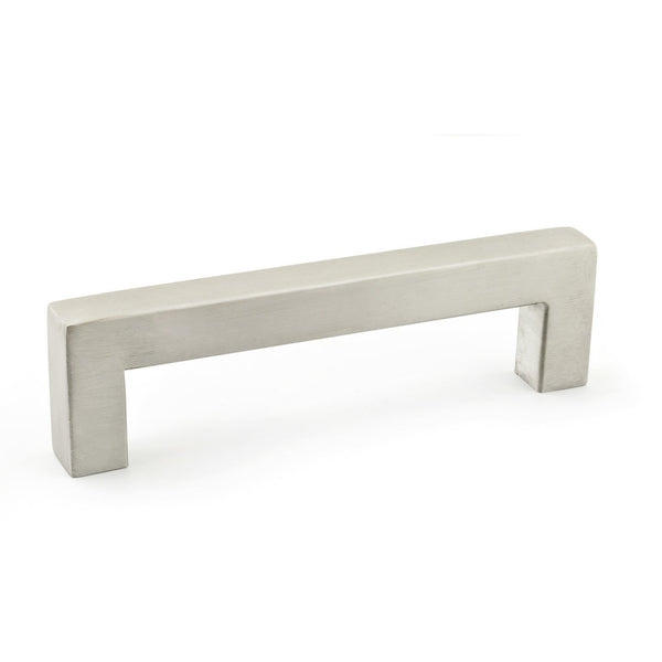 Richelieu 604 modern cabinet pull in stainless steel