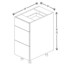 Fabuwood Illume Tuscany Muratti 1 15" W x 34 1/2" H x 24" D 3 Drawer Base Cabinet