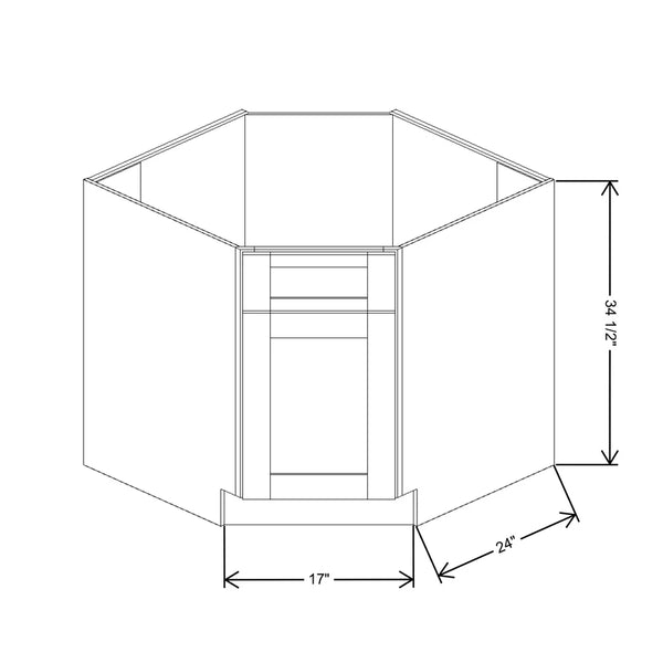 Fabuwood Allure Fusion Macadamia Beige Corner Sink Base Cabinet