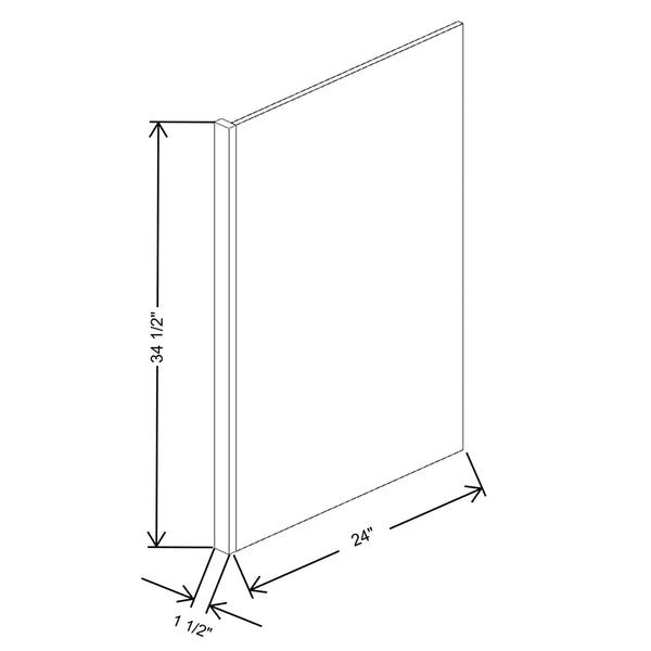 Fabuwood Allure Echo Dove 1 1/2" W X 34 1/2" H X 24" D Dishwasher End Panel