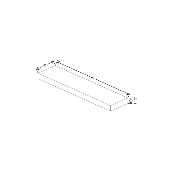 Fabuwood Ovela Catalina Olivo 42" W x 2 1/2" H x 10" D Timber Floating Shelf