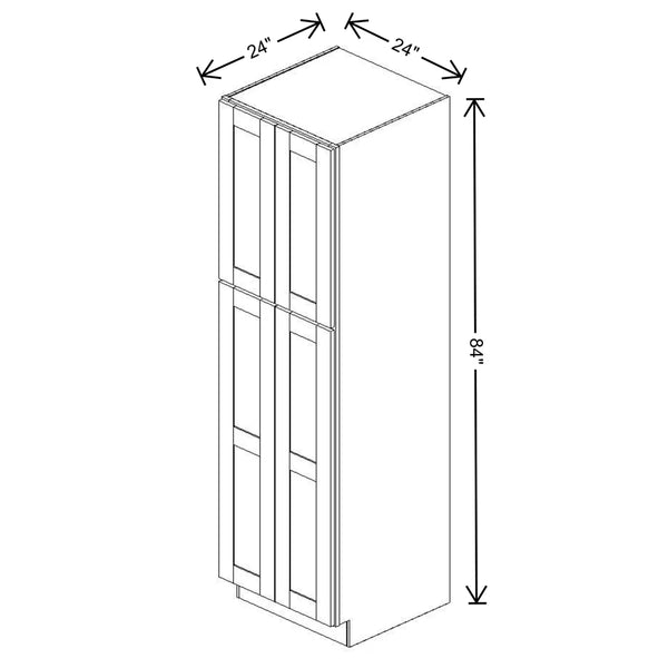 Fabuwood Allure Fusion Macadamia Beige Tall Pantry Cabinet (24" Deep)