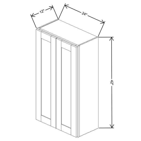 Fabuwood Allure Echo Dove 24" W X 42" H X 12" D Double Door Wall Cabinet
