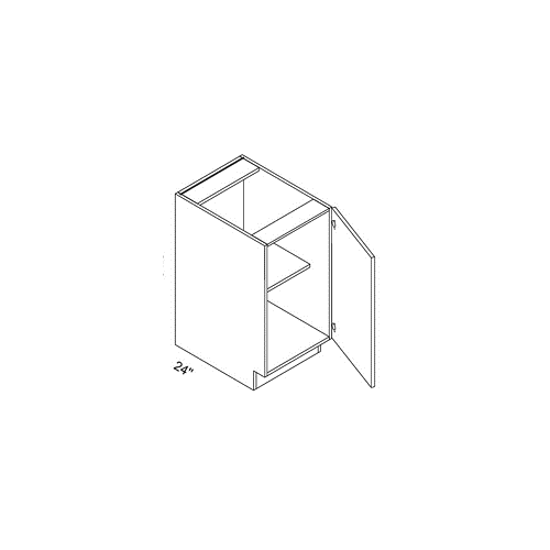Eurocraft Blanco HG - Full Height Single Door Base Cabinet - 15"W X 34 1/2"H X 24"D
