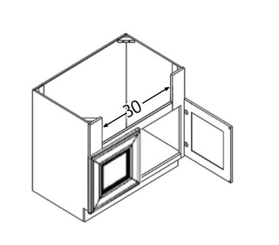 SB36-S - Assembled Weston Shaker - Sink Base Cabinet