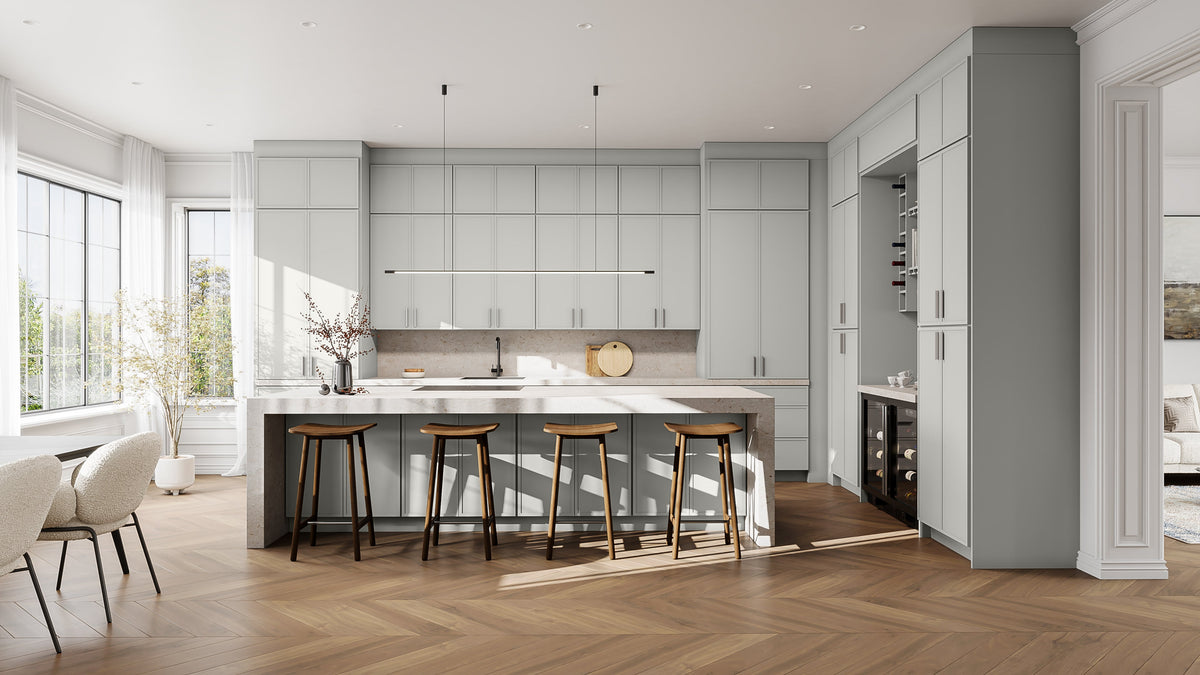 Fabuwood Allure Luna Cloud White kitchen cabinets