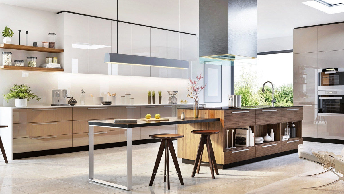 Kitchen with Eurocraft Signature Series frameless slab cabinets