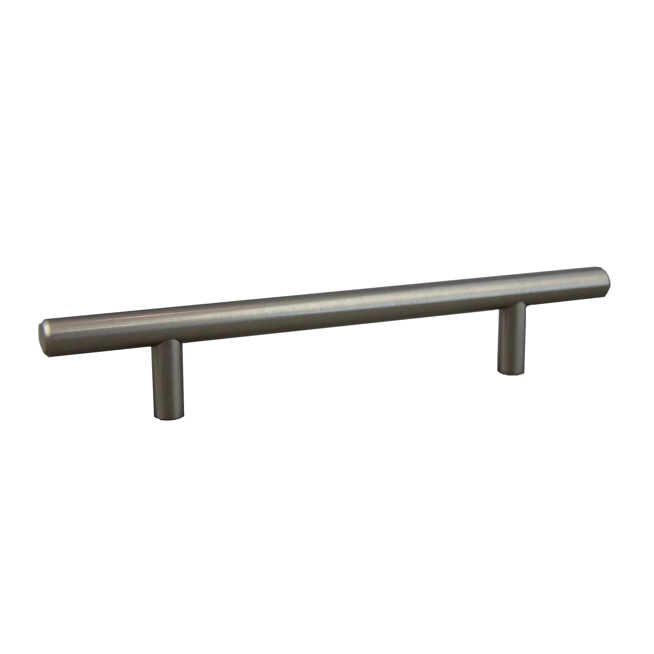 KCD Decorative Hardware Bar Pull 8" OL x 5" CC x 12mm Dia Satin Nickel - product photo