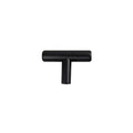 KCD Decorative Hardware Bar Pull Knob 2" OL x 12mm Dia Matte Black - product photo