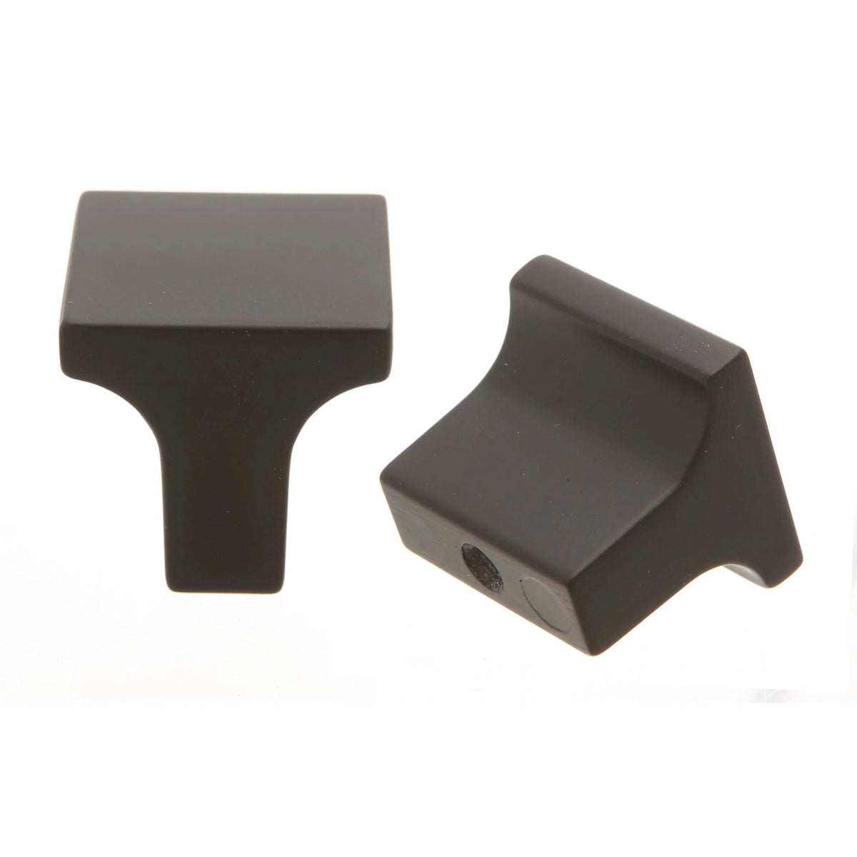 KCD Decorative Hardware 1" Square Knob Matte Black - product photo