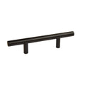 KCD Decorative Hardware Bar Pull 6" OL x 3" CC x 12mm Dia Matte Black - product photo