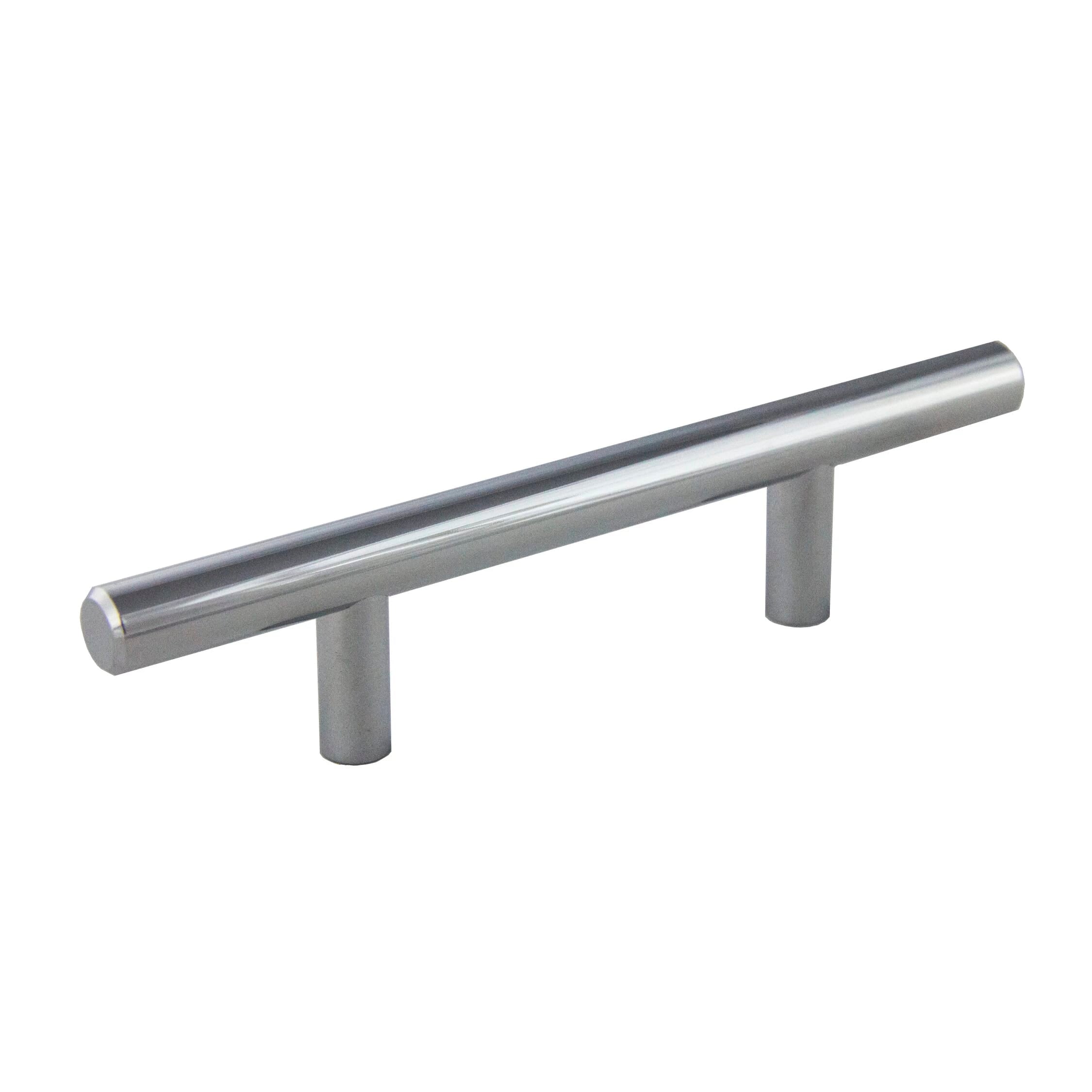 KCD Decorative Hardware Bar Pull 6" OL x 3" CC x 12mm Dia Polish Chrome - product photo