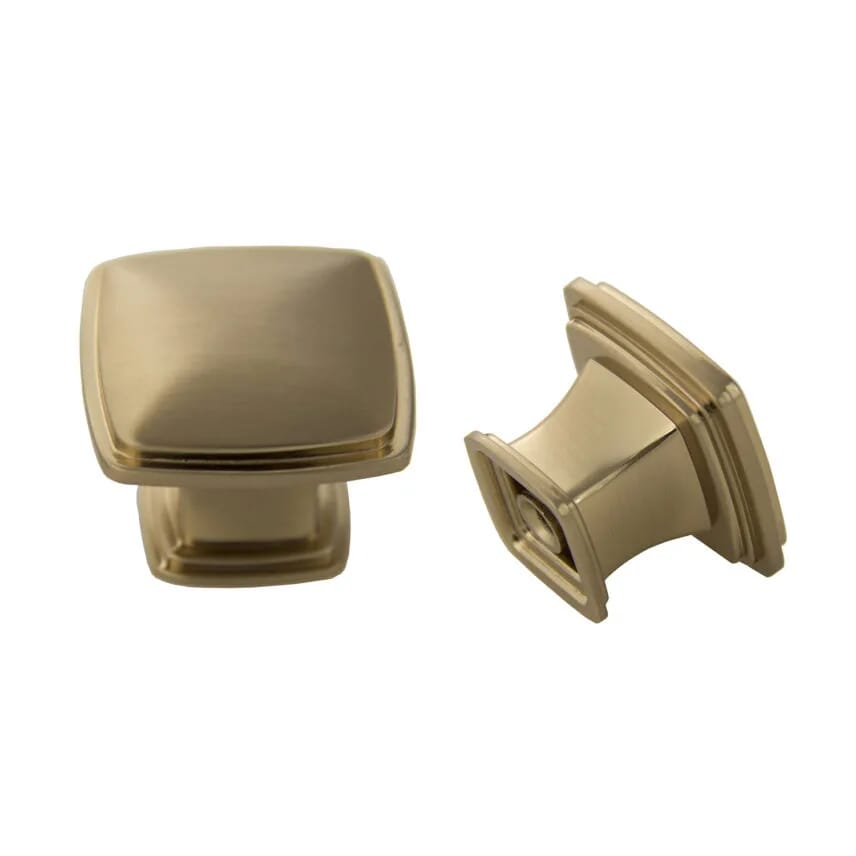 KCD Decorative Hardware Charlotte 32mm Square Knob Ros - product photo