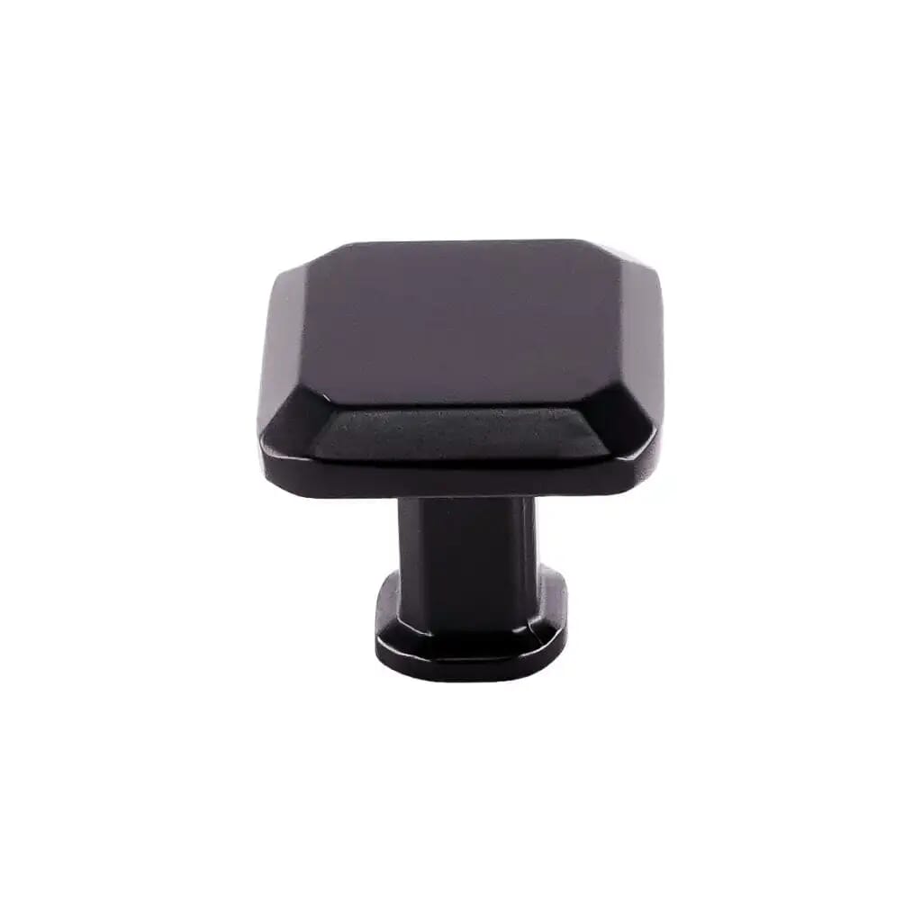 KCD Decorative Hardware 28mm Square Knob Matte Black - product photo