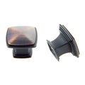KCD Decorative Hardware Charlotte 32mm Square Knob Oil - product photo