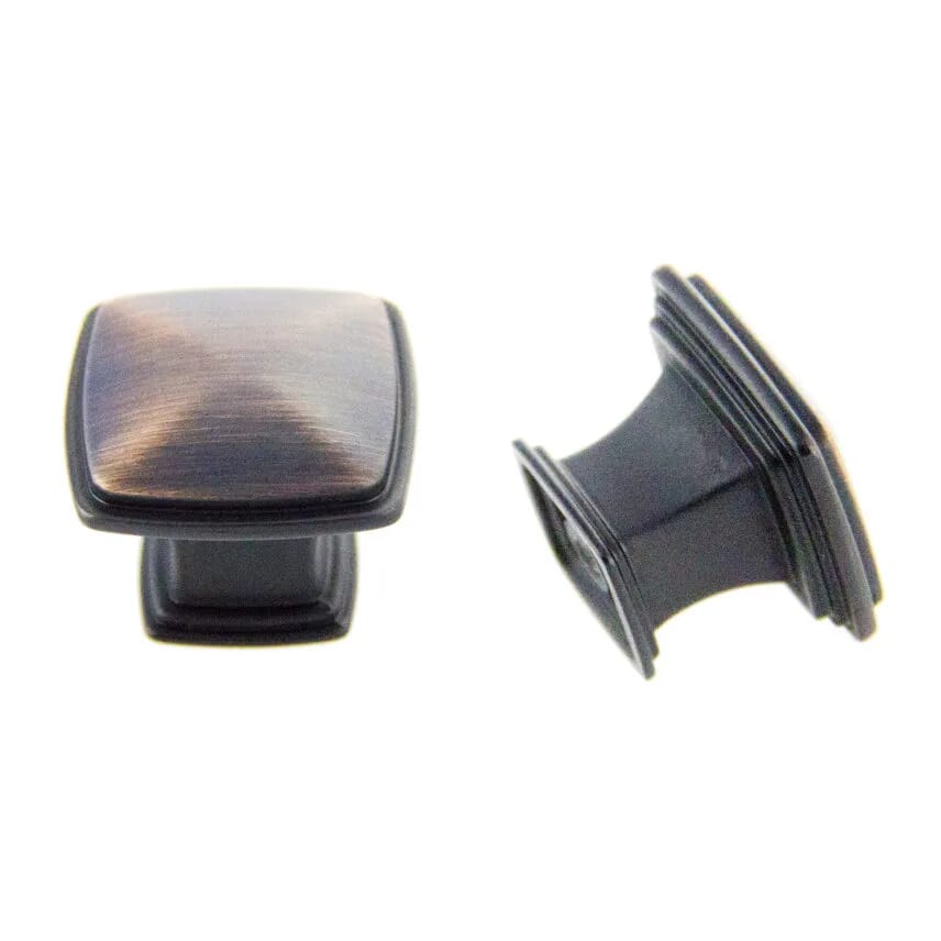 KCD Decorative Hardware Charlotte 32mm Square Knob Oil - product photo
