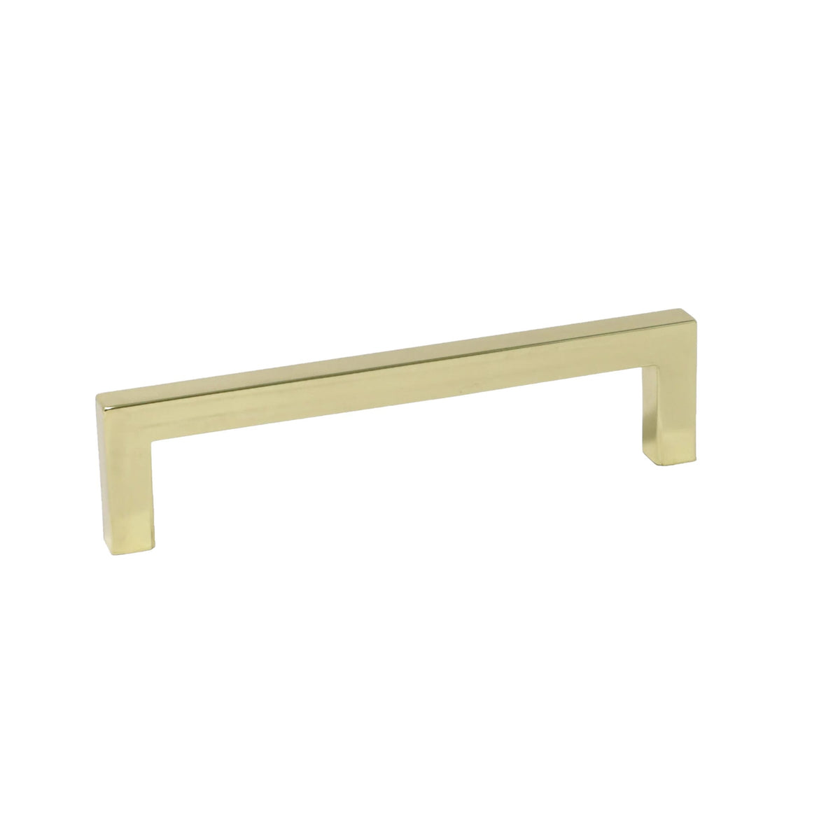 KCD Decorative Hardware Modern Square Pull 128mm CC Polished Brass - product photo
