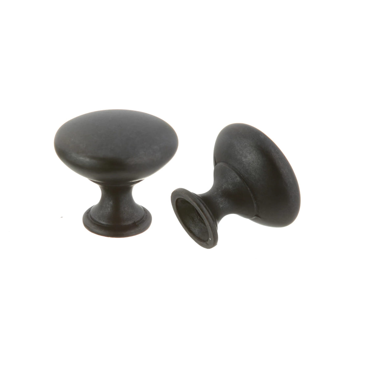 KCD Decorative Hardware 30mm Diecast Knob Weathered Black - product photo