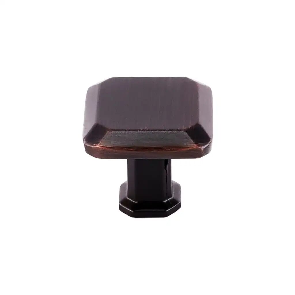 KCD Decorative Hardware 28mm Square Knob Oil Rubbed Br - product photo