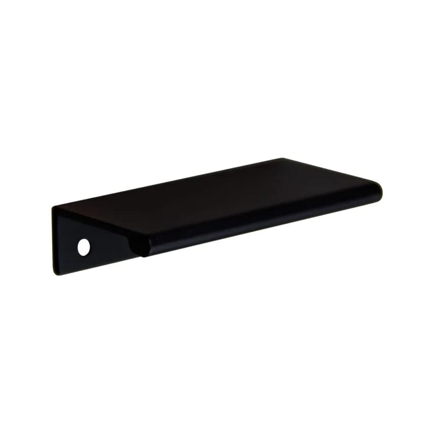 KCD Decorative Hardware Decorative Hardware Aluminum Tab Pull 64mm C/C 76mm OL with #6x5/8" WS Matte Black - product photo