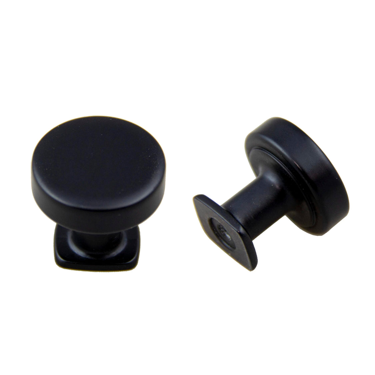 KCD Decorative Hardware 32mm Round Flat Top Knob H=30mm Matte Black - product photo