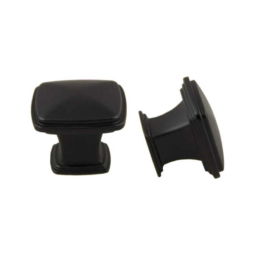 KCD Decorative Hardware Charlotte 32mm Square Knob Mat - product photo