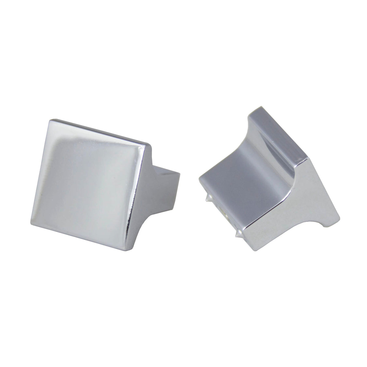 KCD Decorative Hardware 1" Square Knob Polished Chrome - product photo