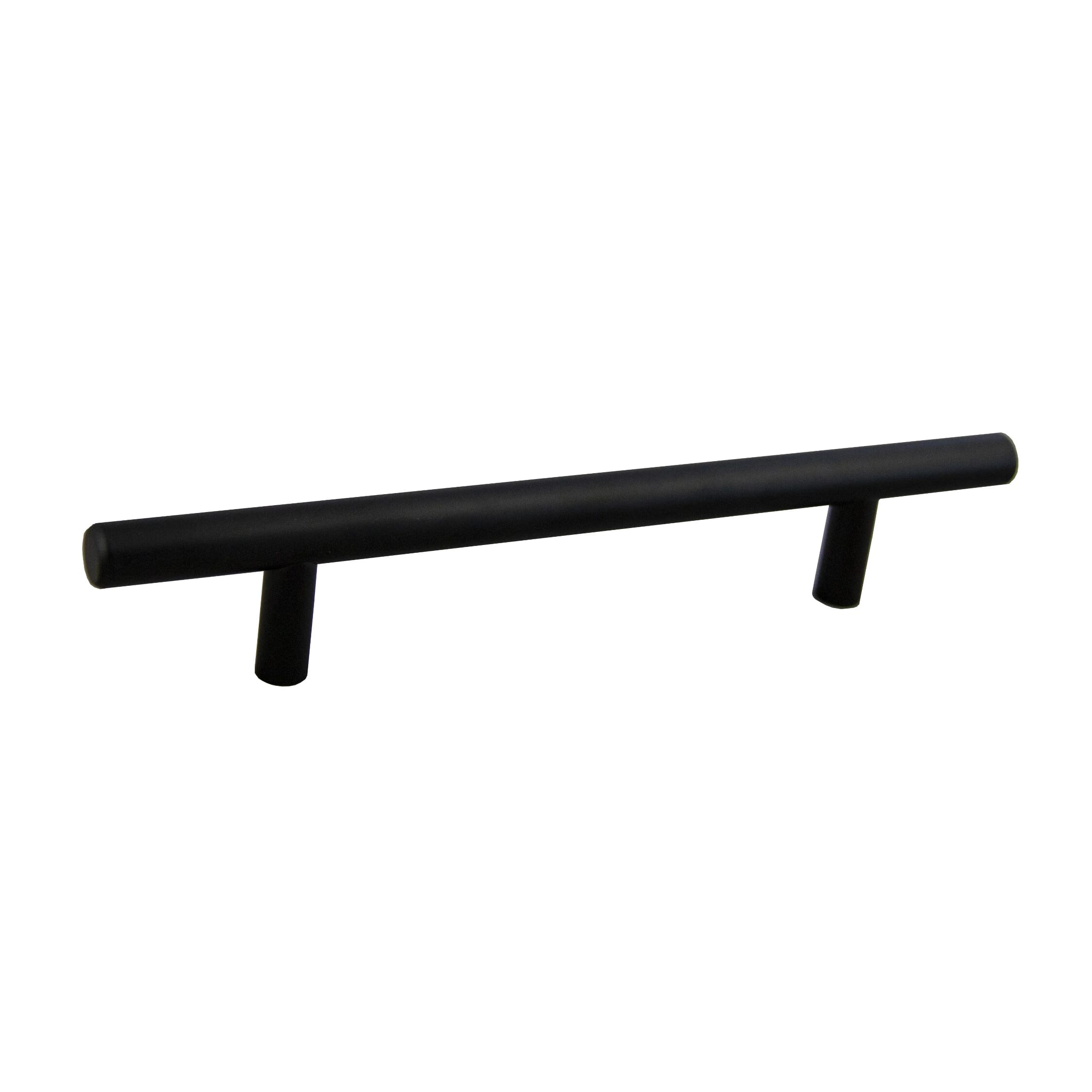 KCD Decorative Hardware Bar Pull 8" OL x 5" CC x 12mm Dia Matte Black - product photo