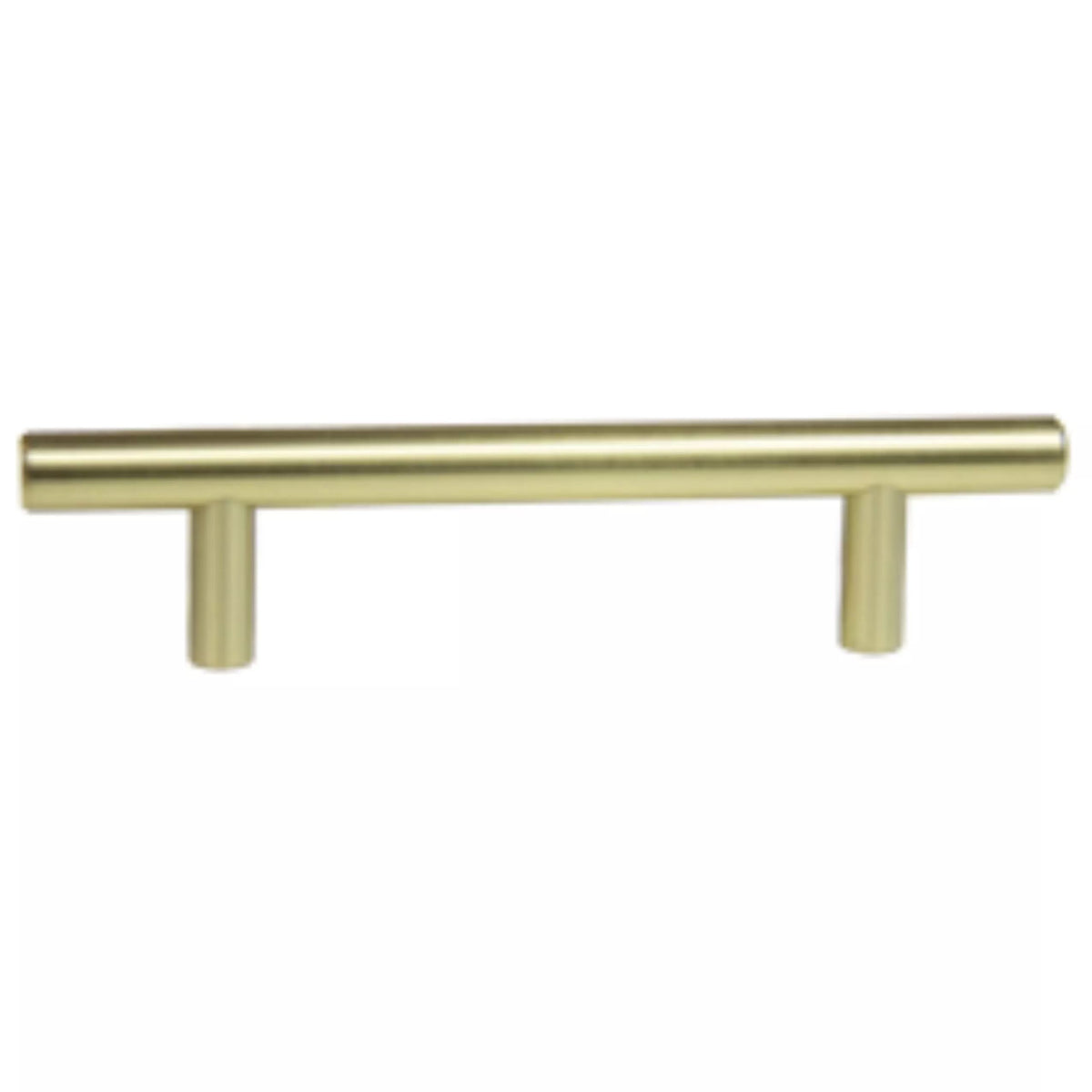 KCD Decorative Hardware Bar Pull 6" OL x 96mm CC x 12mm Dia Satin Brass - product photo