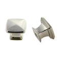 KCD Decorative Hardware Charlotte 32mm Square Knob Sat - product photo