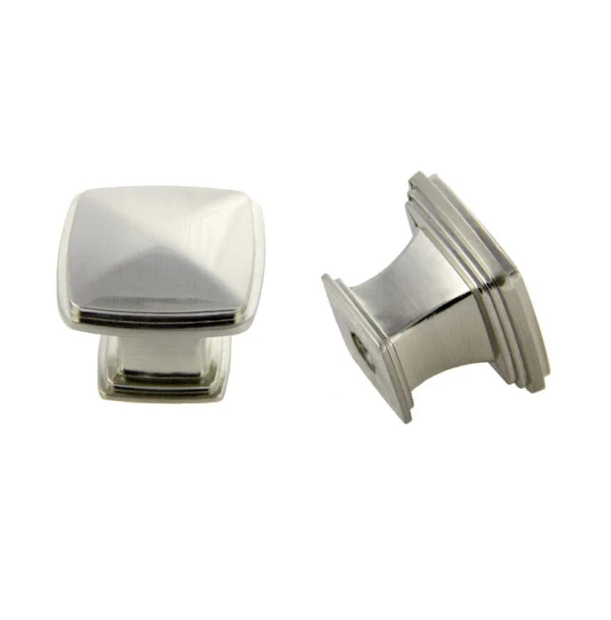KCD Decorative Hardware Charlotte 32mm Square Knob Sat - product photo