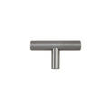 KCD Decorative Hardware Bar Pull Knob 2 - 3/8" OL x 12mm Dia Stainless Steel - product photo