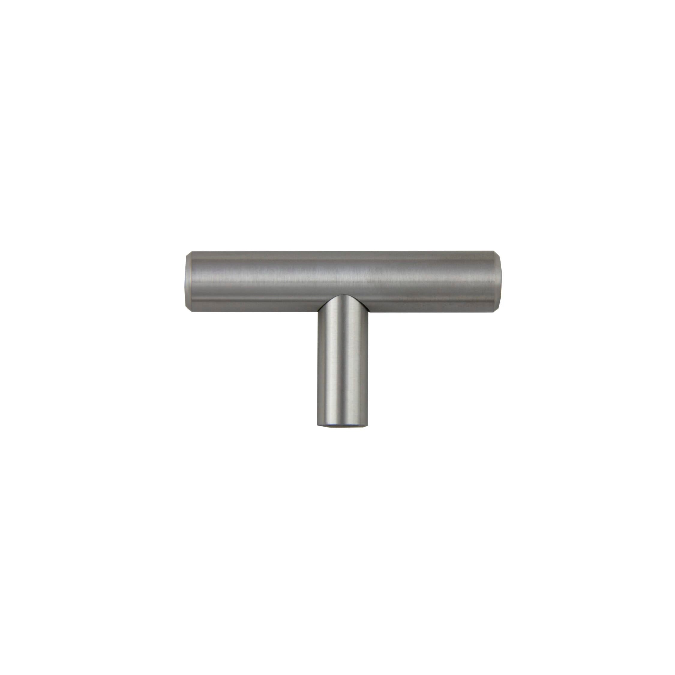 KCD Decorative Hardware Bar Pull Knob 2 - 3/8" OL x 12mm Dia Stainless Steel - product photo