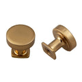 KCD Decorative Hardware 32mm Round Flat Top Knob H=30mm Rose Gold - product photo