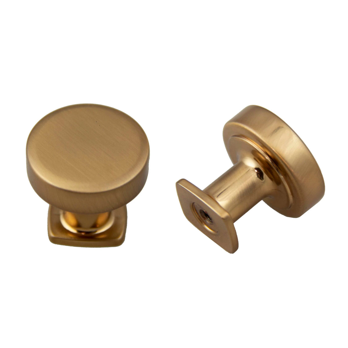 KCD Decorative Hardware 32mm Round Flat Top Knob H=30mm Rose Gold - product photo