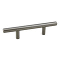 KCD Decorative Hardware Bar Pull 6" OL x 3" CC x 12mm Dia Satin Nickel - product photo