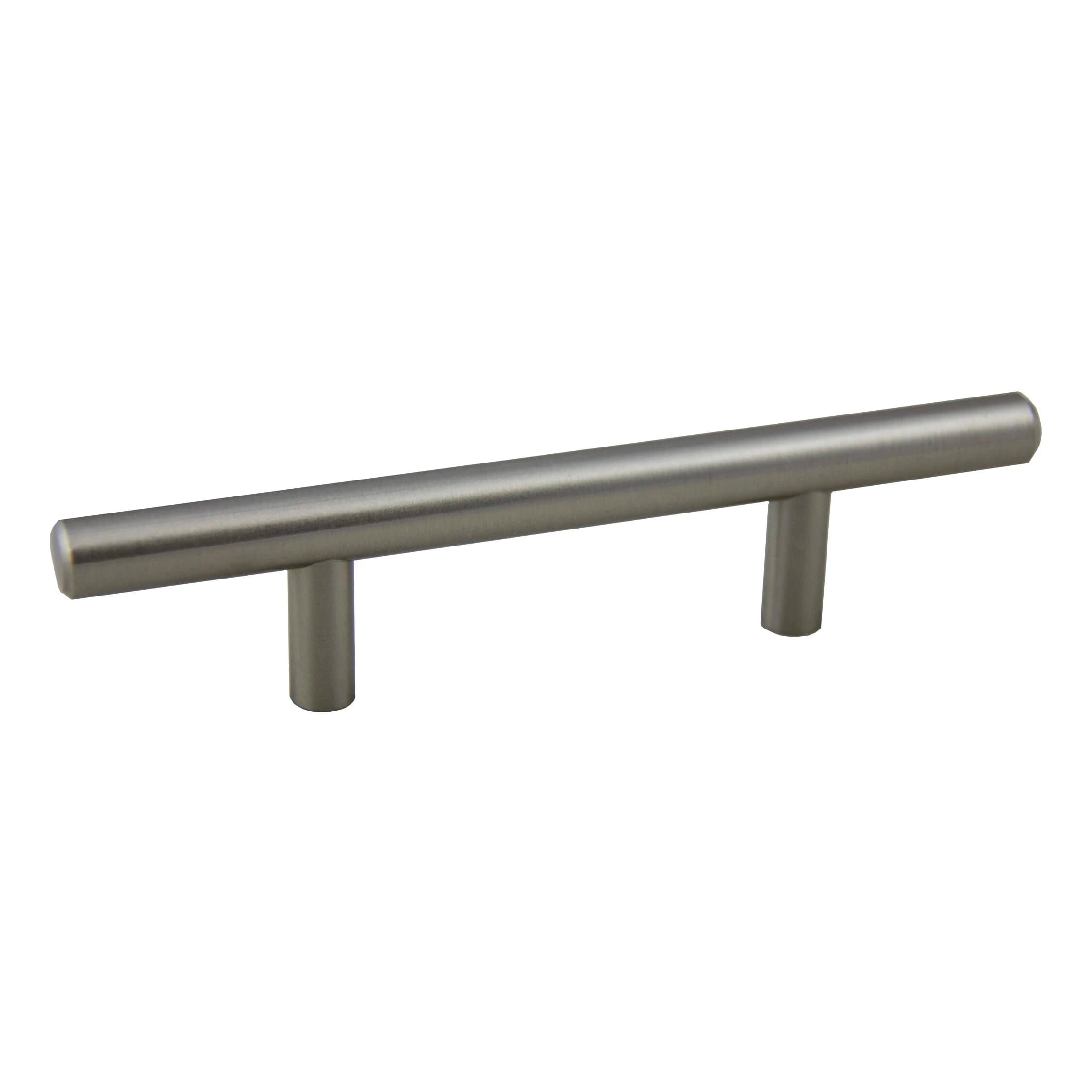 KCD Decorative Hardware Bar Pull 6" OL x 3" CC x 12mm Dia Satin Nickel - product photo