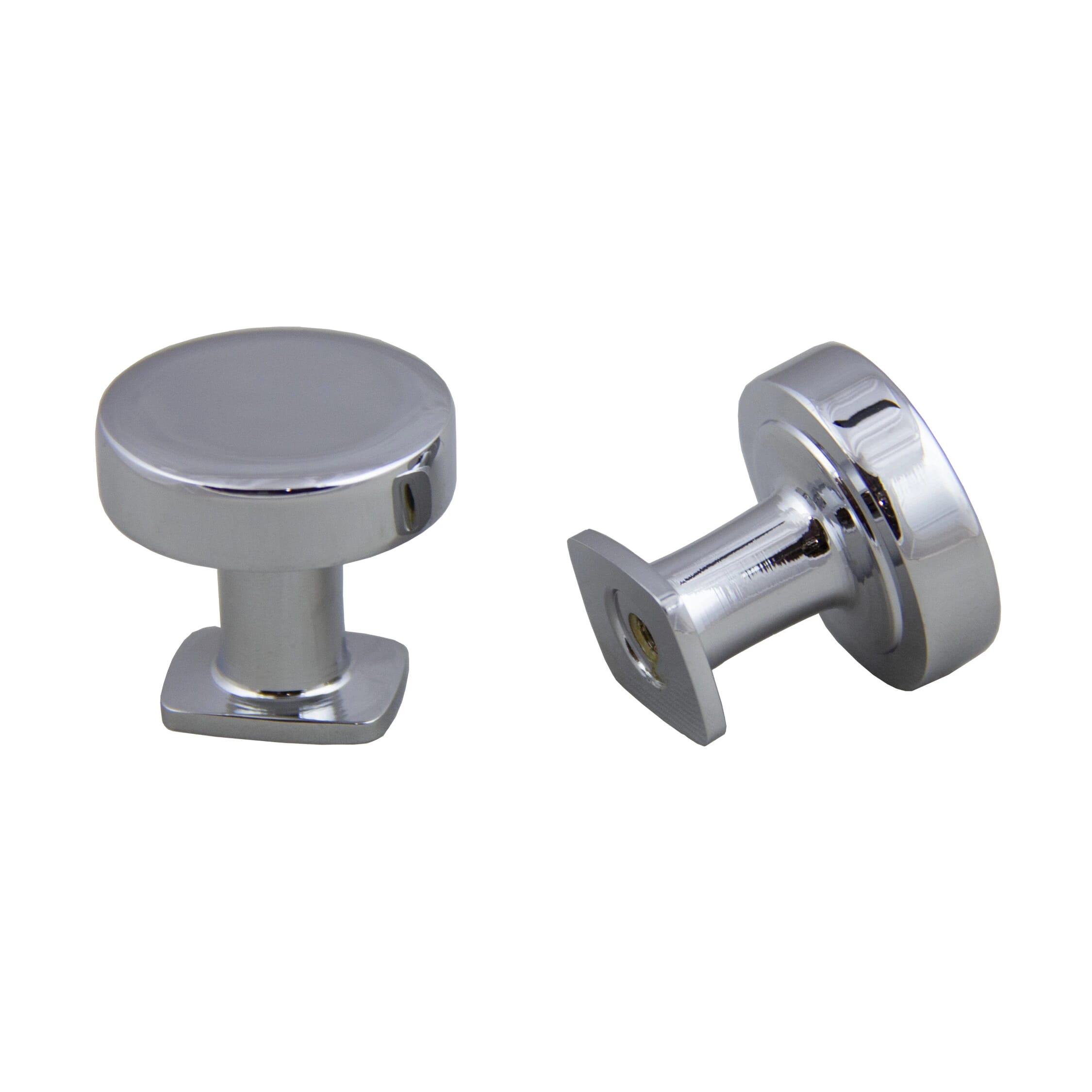 KCD Decorative Hardware 32mm Round Flat Top Knob H=30mm Polished Chrome - product photo