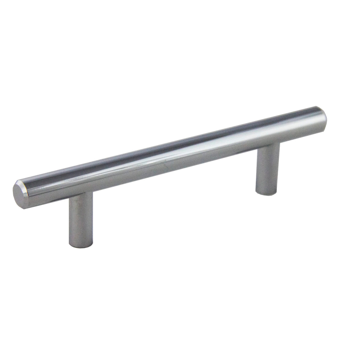 KCD Decorative Hardware Bar Pull 6" OL x 96mm CC x 12mm Dia Polish Chrome - product photo