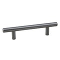 KCD Decorative Hardware Bar Pull 6" OL x 96mm CC x 12mm Dia Satin Nickel - product photo