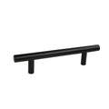 KCD Decorative Hardware Bar Pull 6" OL x 96mm CC x 12mm Dia Matte Black - product photo