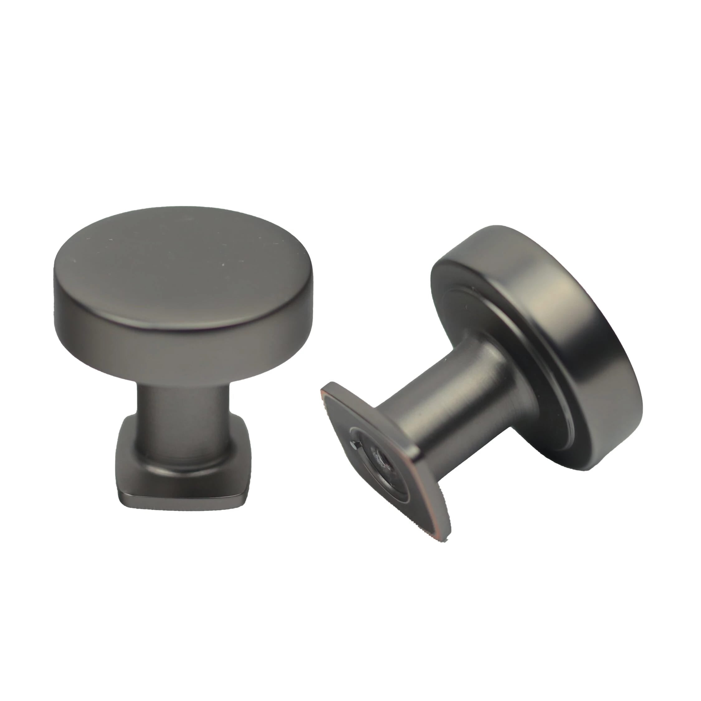 KCD Decorative Hardware 32mm Round Flat Top Knob H=30mm Dark Pewter - product photo